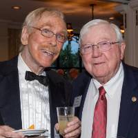 President Emeritus Don Lubbers with a guest.